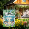 Summer Beach Welcome Garden Flag Nautical Hawaii Coconut Tree Garden