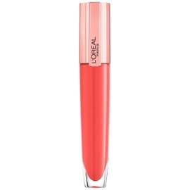 L'Oréal Paris Shiny Lip Gloss for Maximum Volume, Nourishing Effect, with Hyaluronic Acid and Collagen AS Fragments, Glow Paradise Brilliant Signature Plump-in-Gloss, No. 410 I Inflate