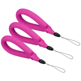 PATIKIL Floating Wrist Straps, 3Pcs Neoprene Waterproof Lightweight 250g Buoyancy Wristband Strap for Underwater Camera Swimming Snorkeling, Rose Red