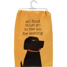 Primitives by Kathy Decorative Kitchen Towel - All Food to The Lab for Testing