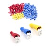Baomain 1/4" Piggyback Spade Crimp Terminal Connector 0.5-6.0mm² 22-10 AWG