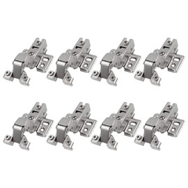 LOOTICH 95 Degree Inner Stop Hinge for Aluminium Frame Doors with Soft Close Hydraulic Damper Automatic Hinges for Aluminium Frame Cabinet Door Kitchen Cabinet Pack of 8