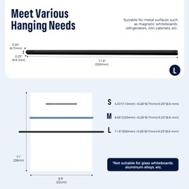 LOUKIN Whiteboard Magnet Strip Bar L*4 White Blue Black Gray