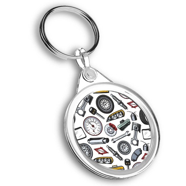 Destination Vinyl ltd 1 x Round Photo Keyring Car Parts