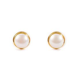 Monde Petit T1778P -18 K Yellow Gold Baby Earrings