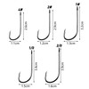 130pcs Baitholder Fishing Hooks Set Carbon Steel Black Barbed Baitholder