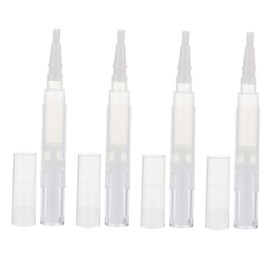 SAFIGLE 4pcs Empty Essential Oil Storage Pen Cuticle Oil Applicator Brush Tip Versatile Nail Nutrition and Lip Gloss Container for Travel and Daily Use