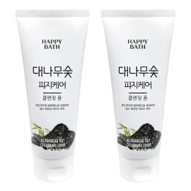 Happy Bath 해피바스 대나무 숯 피지 클렌징폼 200ml 2개 Happy Bath Bamboo Charcoal Fizzy Cleansing Foam 200ml 2pcs