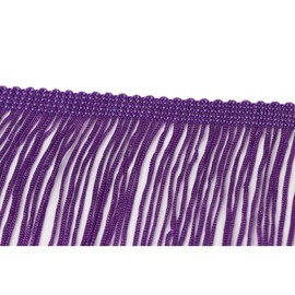 Heartwish268 Fringe Trim Lace Polyerter Fibre Tassel 12inch（″） Wide 10 Yards Long for Clothes Accessories and Latin Wedding Dress and DIY Lamp Shade Decoration Black Purple