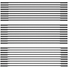 Fxvhojq 27Pcs Scroll Saw Blades 6-1/2inch High Carbon Steel Coping Saw Blades Set 15TPI 18TPI 24TPI Pin End Scroll Saw Blade Replacement Set Wood Cutting Saw Blades for Wood Plastic Leather(27PCS)