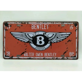 Unbranded License Plate With Bentley Logo