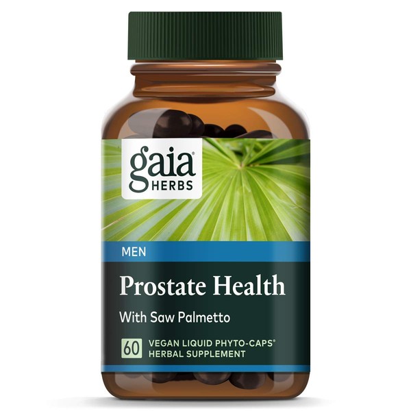 Gaia Herbs Prostate Health - Supports Prostate Health and Function for Men - with Saw Palmetto, Green Tea, Nettle Root, and White Sage - 60 Vegan Liquid Phyto-Capsules (20-Day Supply)