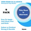 6-Pack - This Door Is Alarmed Vinyl Stickers - 85mm