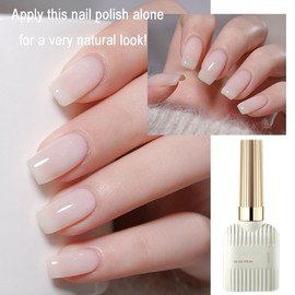 Gel Nail Polishes Set with White Jelly Gel Polish & Red Nail Stamping Gel Polish, Long-lasting Nail Polish Kit Soak Off UV/LED Include 2Pcs Nail Stamping Templates, Nail Stampers, Scrapers