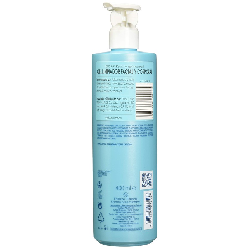 Ducray D-Keracnyl Gel Limpiador Anti-Acne, 400 ml