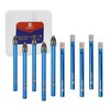 Dry Diamond Drill Bit Set,BRSCHNITT 10pcs/Pack 1/4"*5 Diamond Hole Saw