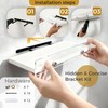 3-Pack Floating Shelves with Acrylic Anti-Fall Lip, Modern Wall Mounted