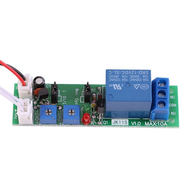 DC12V 0-120mins Adjustable Cycle Times Switch Module, Delay On/Off Timer