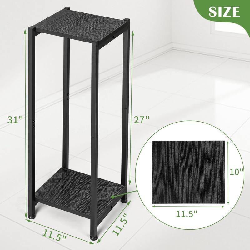 Dipion Tall Plant Stand Indoor,31 Inch Plant Stands,2 Tier Metal