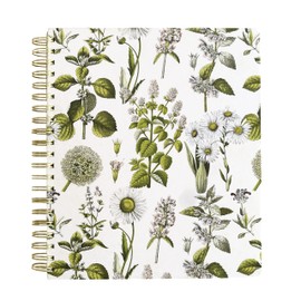 Anna Griffin Botanical Blank Spiral Notebook - 11"x 9.25" Unlined Notebook for Moms & Sisters, Ideal for Sketching, Journaling, Mother's Day Gift with Perforated Pages & Interior Pockets
