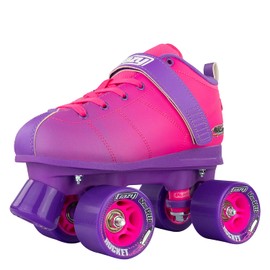 Crazy Skates Rocket Roller Skates - Quad Skates for Men and Women - Pink/Purple (Size: Mens 4 / Womens 5)