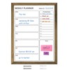 Dry Erase White Board Weekly Calendar Board, Magnetic Whiteboard for