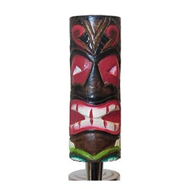 Kool Collectibles Hand Carved Wooden Tiki Beer Tap Handle Sports Bar Kegerator Breweriana Totem