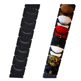 Jozzken Faltbarer Cap Organizer für Wandmontage - Baseball Kappen Halterung mit 7 Taschen, Tür Rückwand Cap Halter, Einfache Installation,Platzsparende Aufbewahrung