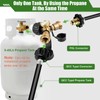 YEYETUO Propane Tank Splitter with Gauge, Propane Splitter 2 Way,