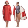 Hiturbo Warm Waterproof Swim Parka: Oversized Hooded Changing Robe -