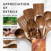 Hefild Wooden Spoons for Cooking, Nonstick Cooking Utensil Set with
