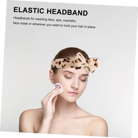 PACKOVE 4Pcs Coral Fleece Bowknot Makeup Head Wraps for Women Breathable Elastic Face Washing Hair Bands Soft Comfortable Spa Headbands for Yoga Running Exercise