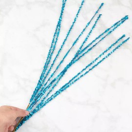 Factory Direct Craft Pacakge of 4 Sparkling Turquoise Sequin 43" Fountain Sprays