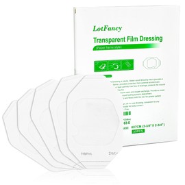 LotFancy Transparent Film Dressing, 2.37" x 2.75", 35PCS, Waterproof Wound Cover, Adhesive First Aid Bandage Pad for Tattoo Aftercare, IV Catheters, Post-Surgical, Medical Appliance
