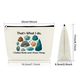 Geologist Gifts for Rock Lover Makeup Bag Rock Birthday Collector Gifts for Women Geologist Geology Teacher Geology Professor Student Graduation Gift for Friends Stone Lovers Rocksy Cosmetic Bag
