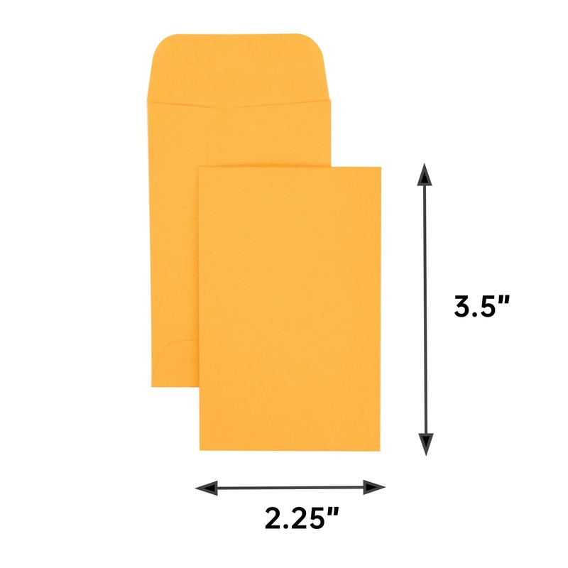 ESSENTIAL #1 100 Piece Coin Envelopes 2.25" x 3.5" with