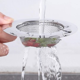 Set of 2 Stainless Steel Kitchen Sink Strainer Kitchen Sink Drain Strainer, Sink Strainers for Kitchen Sinks with Large Wide Rim 11.5 CM Diameter