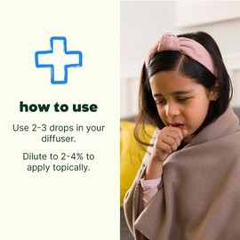 Plant Therapy Kids Quiet Cough Essential Oil Blend 10 mL (1/3 oz) 100% Pure, Undiluted, Therapeutic Grade