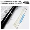 TARPAL 3'x3'（2pack） Clear White Tarp Heavy Duty Waterproof 12mil with