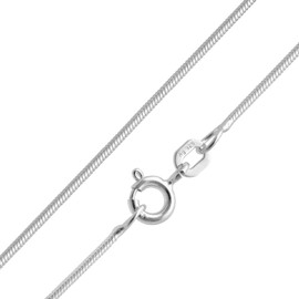 trendor Fine Snake Chain 925 Silver Chain Women's 1.1 mm Necklace for Women, Elegant Gift Idea 15685, Sterling Silver