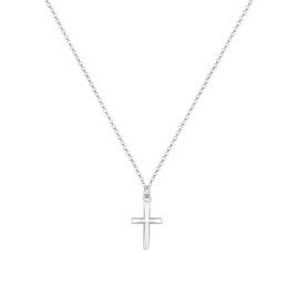 Elli Halskette Damen Kreuz Anhänger Filigran Trend in 925 Sterling Silber vergoldet