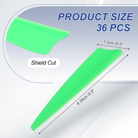 PATIKIL Arrows Vanes, 36 Pack 2.5 Inch Arrow Fletching Archery Arrow Feather Shield Fletch for DIY Target Shooting, Green