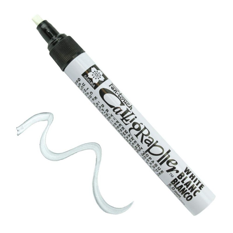 SAKURA - Pen-Touch Calligraphy Marker - Medium - White