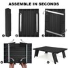 Outplea Small Folding Camping Table, Mini Low Portable Beach Tables,
