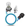 AUGREX Tail Light Lamp Rear Socket and Wire Harness w/Bulb