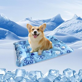 Cooling Mat for Dogs - 2025 Upgraded 20"x16" Washable Pet Cooling Pad, Non-Slip Kennel Bed for Summer, Portable Ice Mat for Dogs/Cats