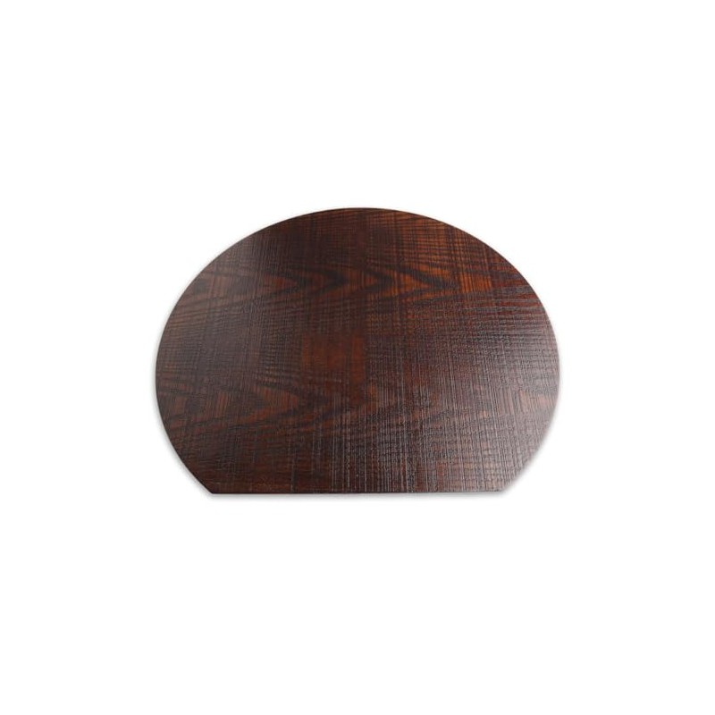 J-kitchens Wooden Placemat, Half Moon Shaku 2, Lacquer, 14.2 x