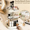 360 Spinning Rotating Makeup Organizer for Vanity with Adjustable Trays