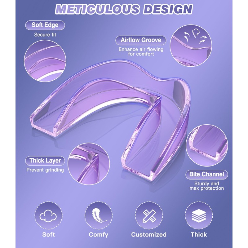 Grinding Splint for Night, Tooth Splint Mouth Guard Set, Malleable