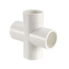 sourcing map PVC Pipe Fitting 4 Way Cross Schedule 40